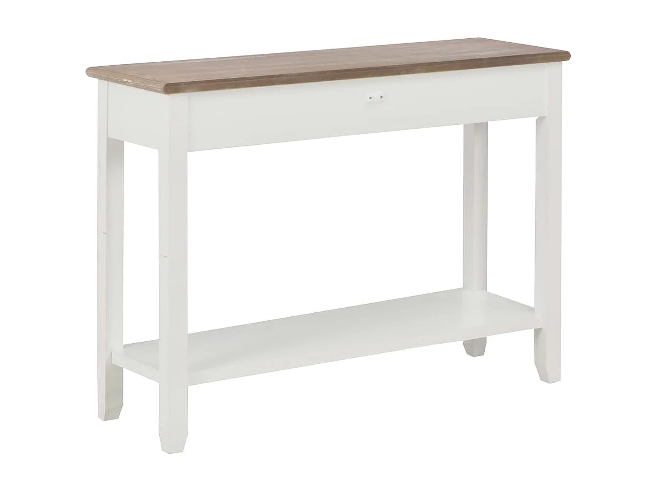 Mesa consola de madera blanco 110x35x80 cm