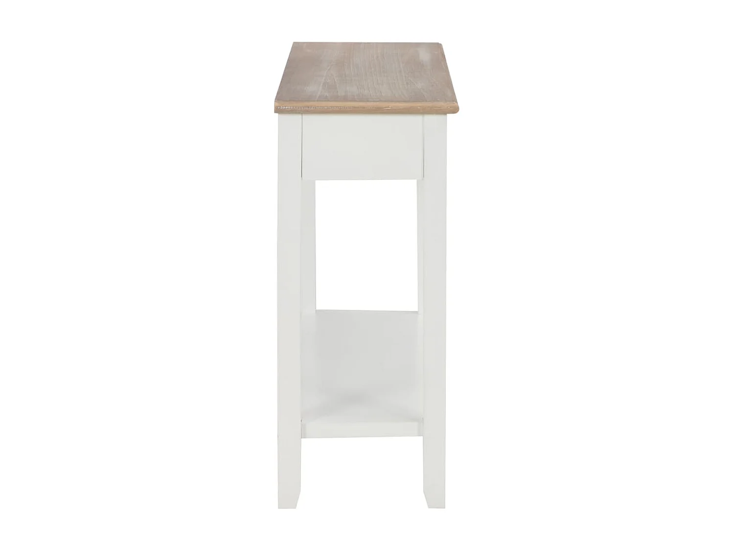 Mesa consola de madera blanco 110x35x80 cm