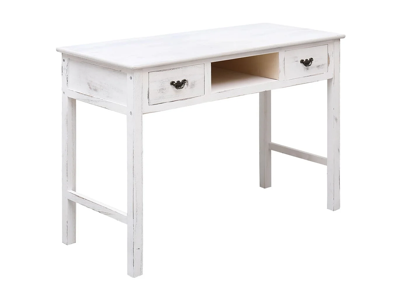 Mesa consola 110x45x76 cm madeira branco antigo