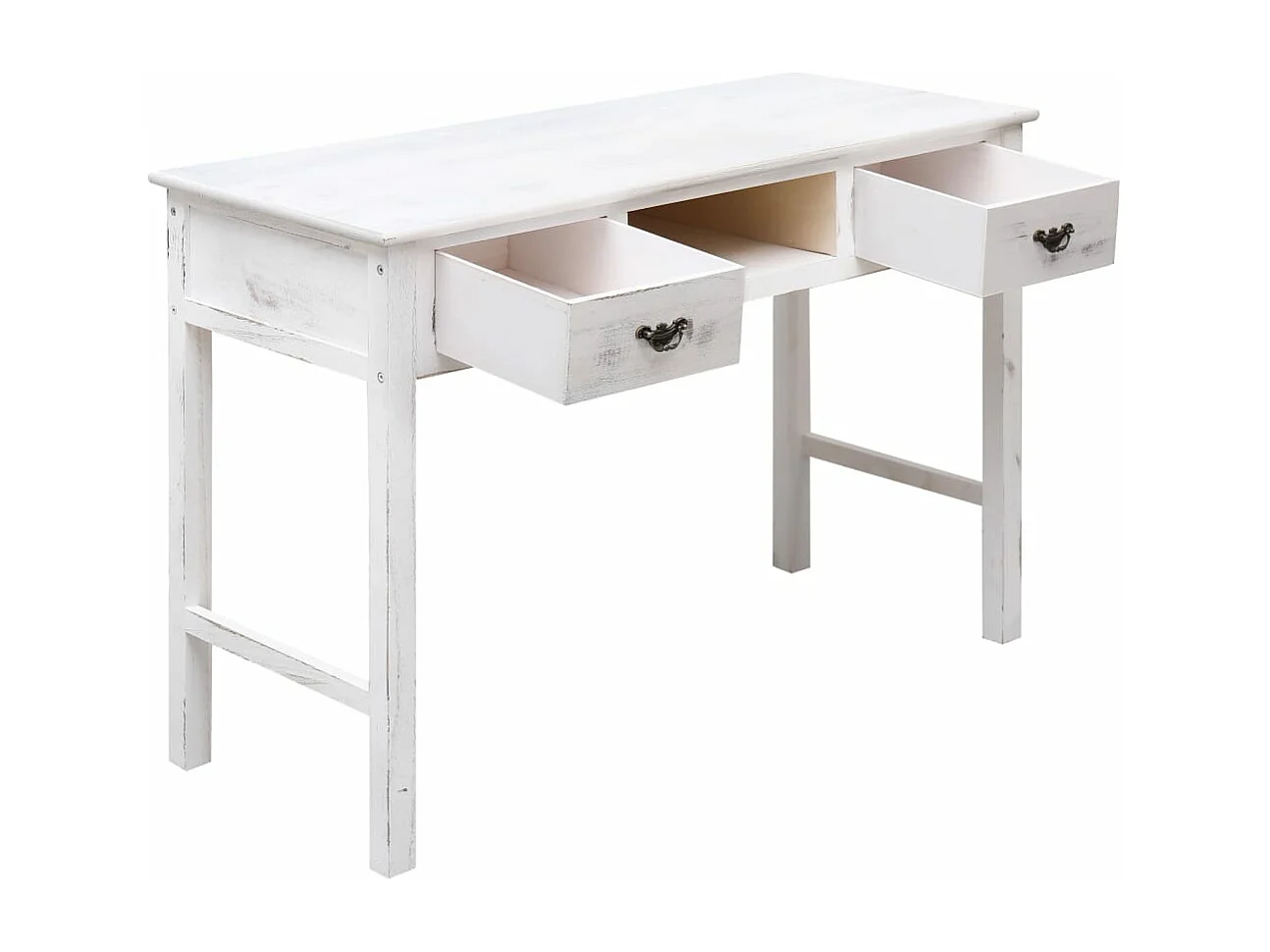 Mesa consola 110x45x76 cm madeira branco antigo
