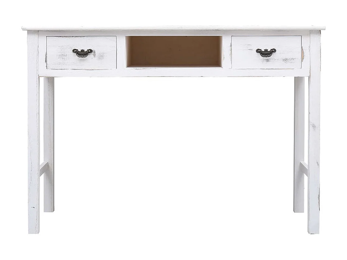 Mesa consola 110x45x76 cm madeira branco antigo
