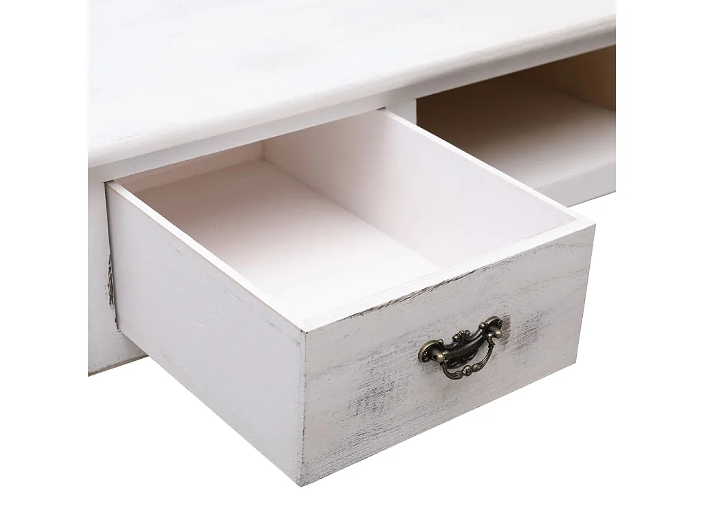 Mesa consola 110x45x76 cm madeira branco antigo