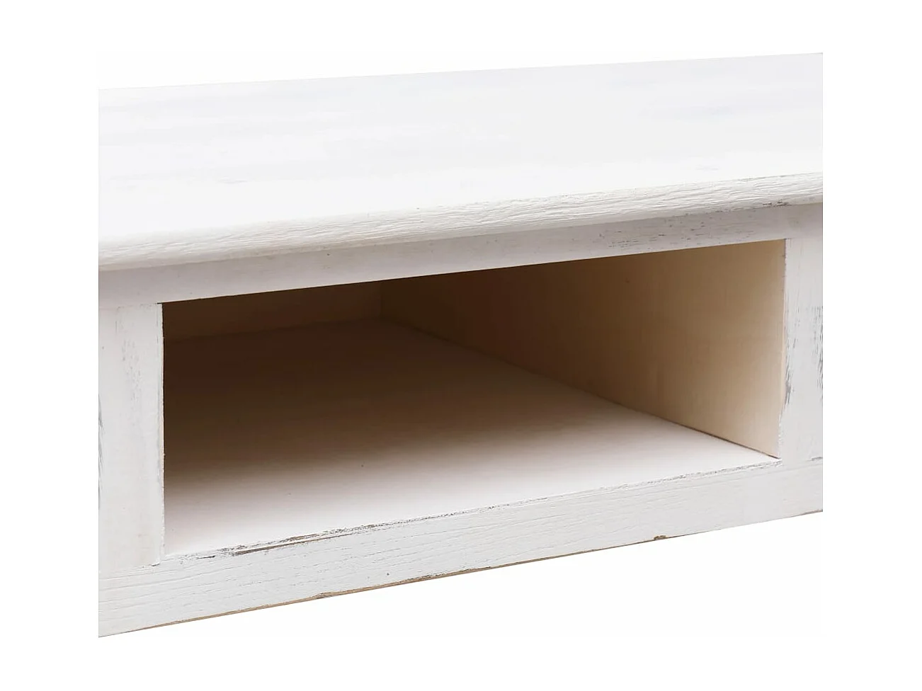 Mesa consola 110x45x76 cm madeira branco antigo