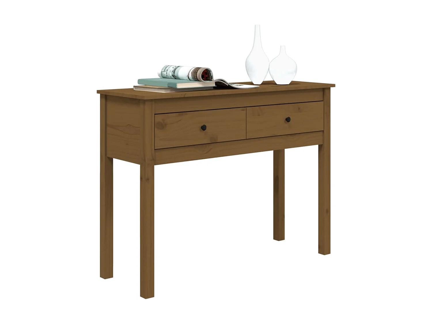 Wandtafel 100x35x75 cm massief grenenhout honingbruin