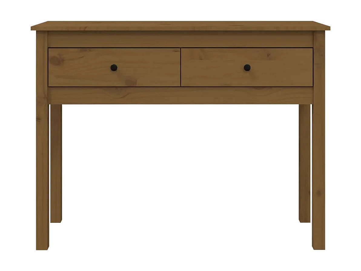 Wandtafel 100x35x75 cm massief grenenhout honingbruin