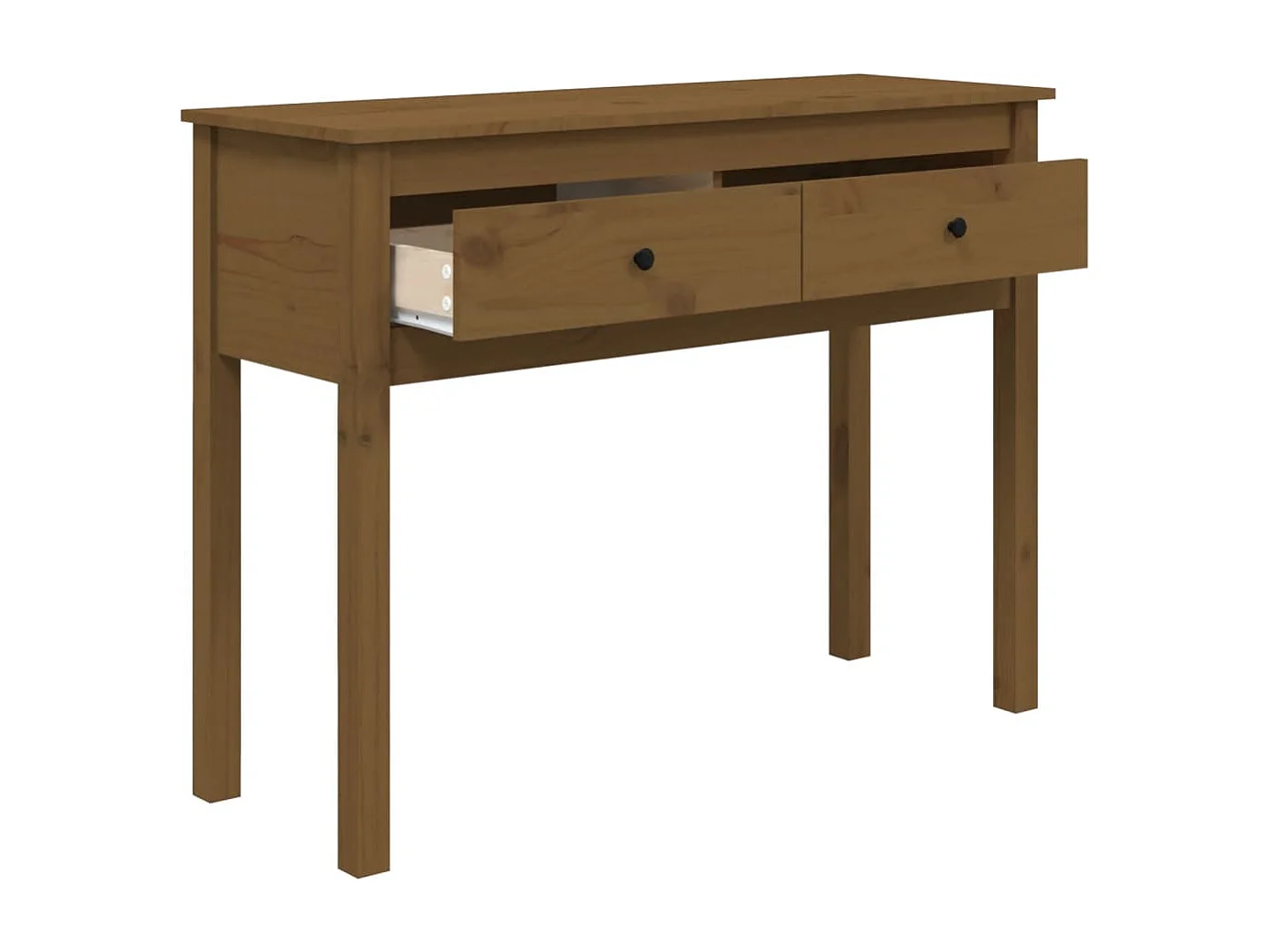 Konsolentisch Honigbraun 100x35x75 cm Massivholz Kiefer