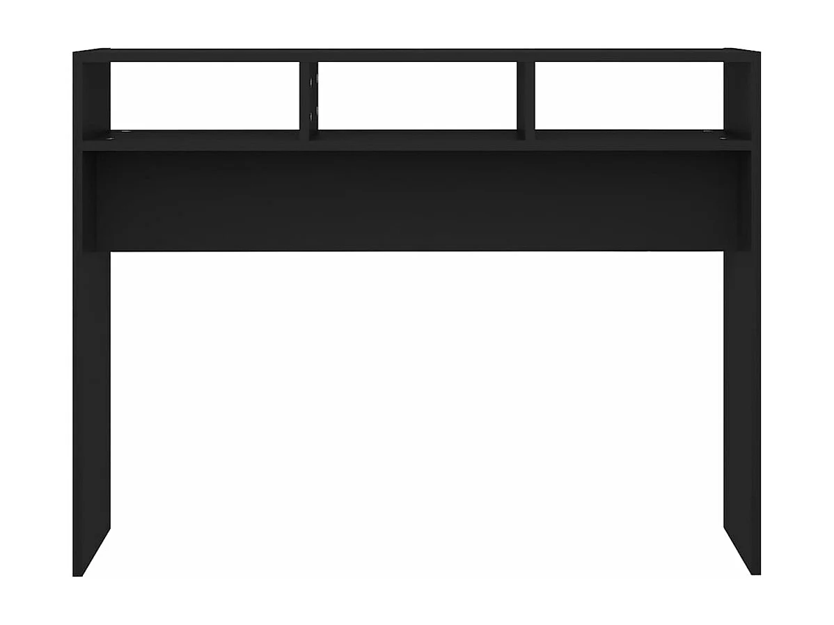 Table console noir 105x30x80 cm bois d'ingénierie