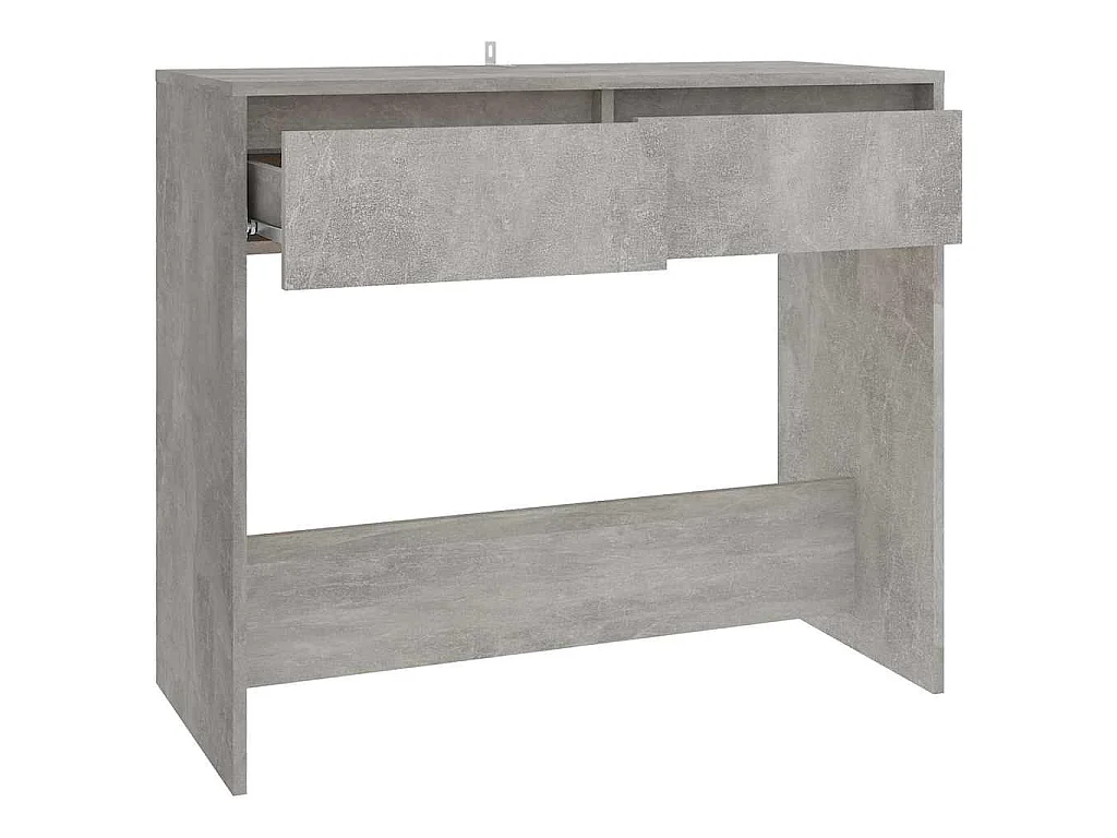 Table console gris béton 89x41x76,5 cm bois d'ingénierie