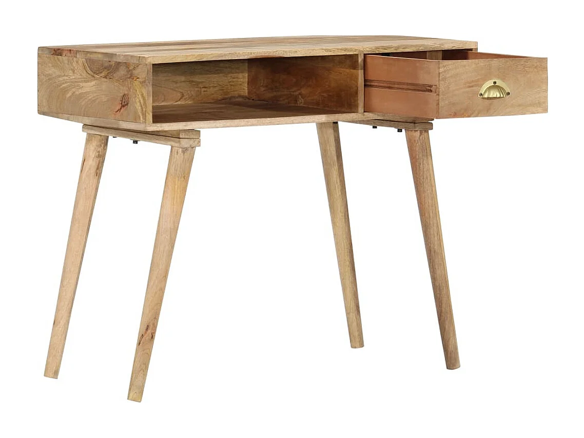Mesa consola de madera maciza de mango 90x45x75 cm