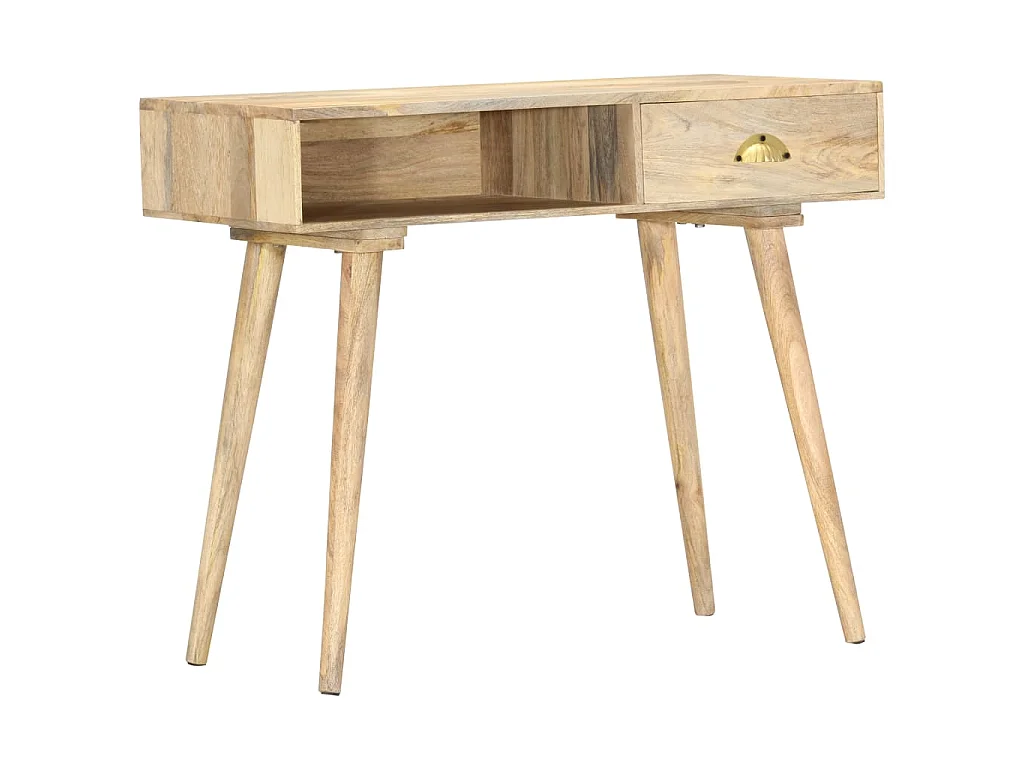 Tavolo Consolle 90x45x75 cm in Legno Massello di Mango