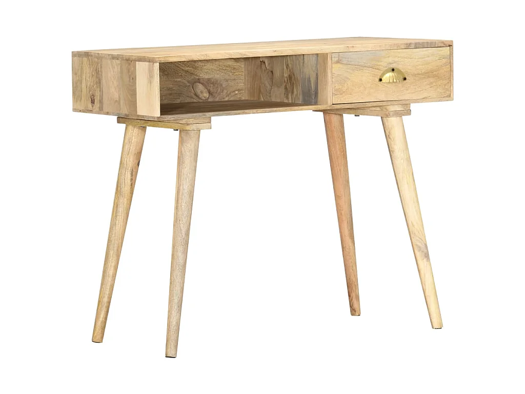 Tavolo Consolle 90x45x75 cm in Legno Massello di Mango