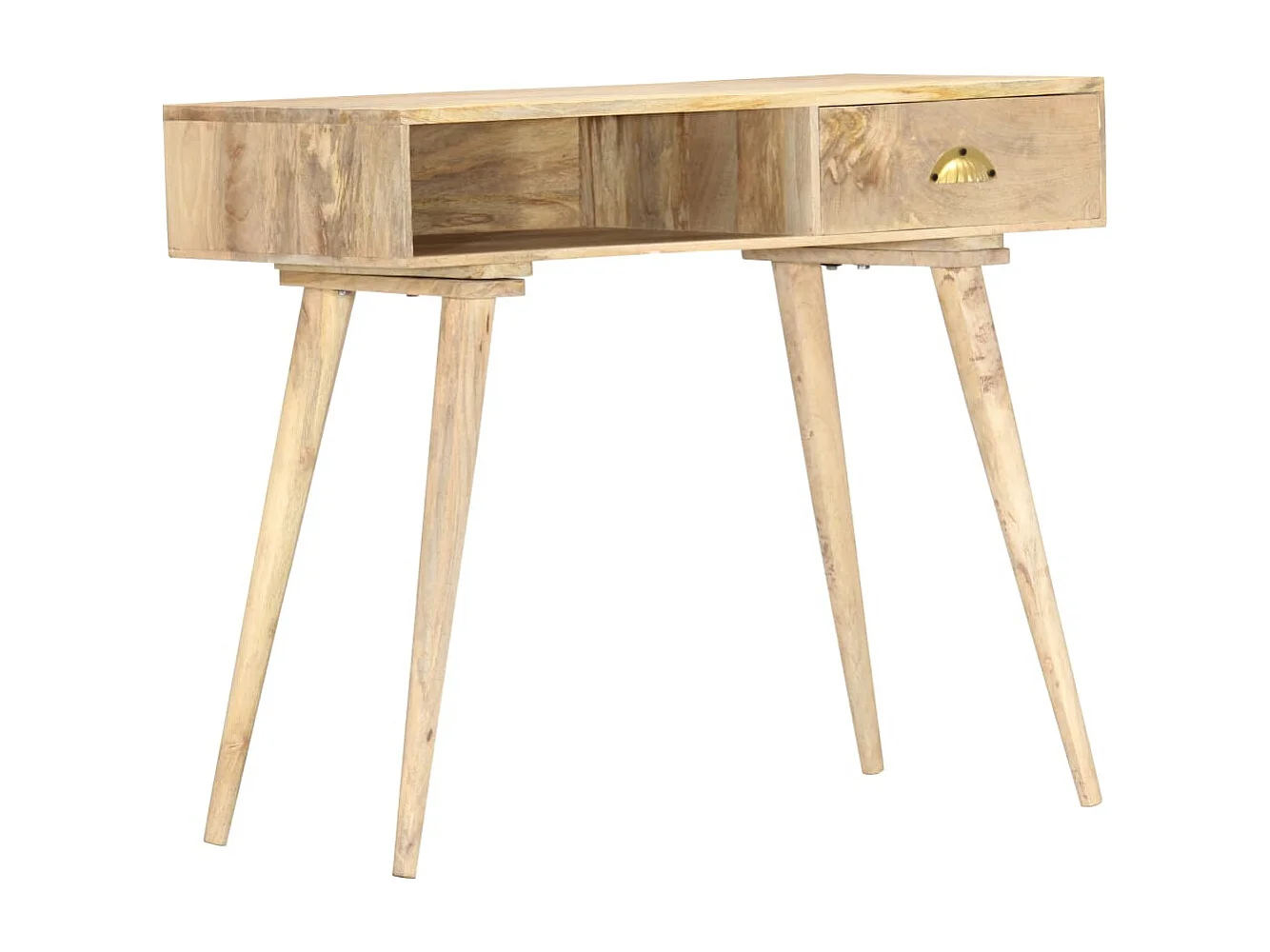 Tavolo Consolle 90x45x75 cm in Legno Massello di Mango