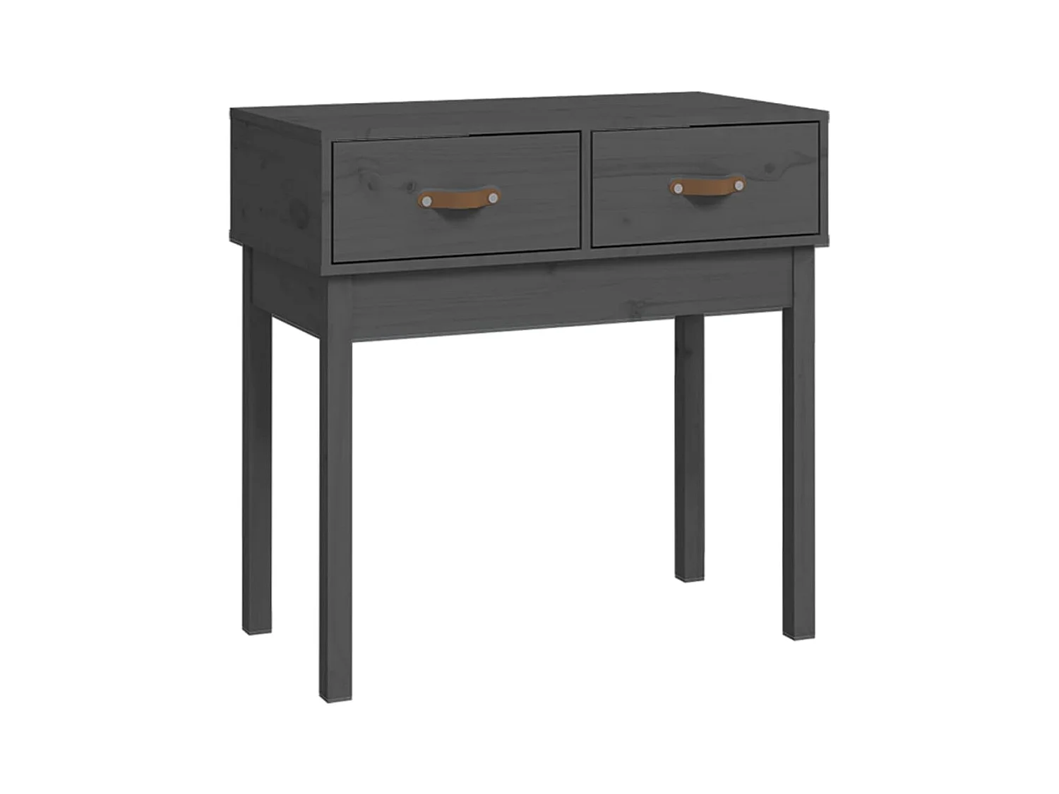 Table console Gris 76,5x40x75 cm Bois massif de pin