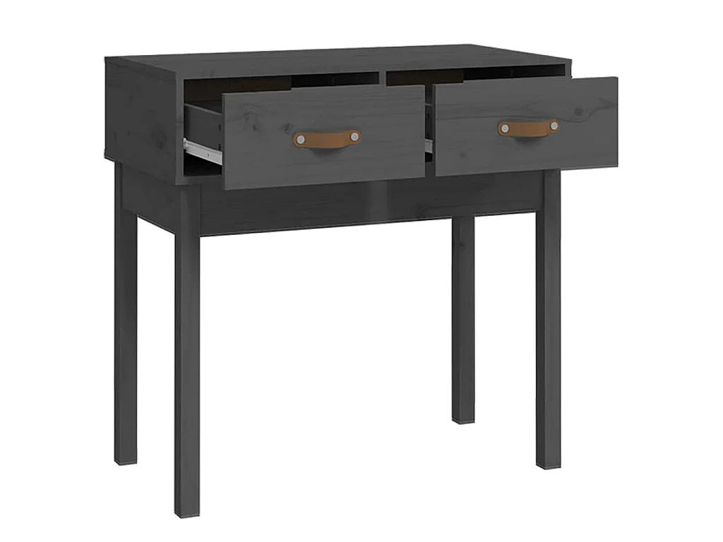 Table console Gris 76,5x40x75 cm Bois massif de pin