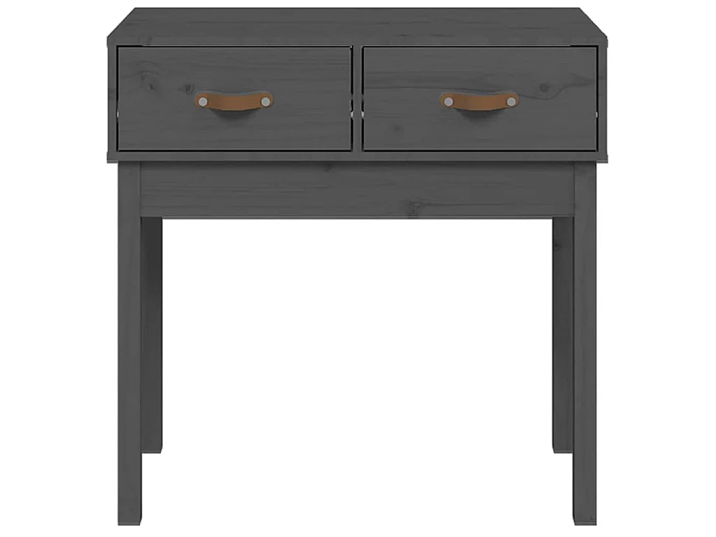 Table console Gris 76,5x40x75 cm Bois massif de pin