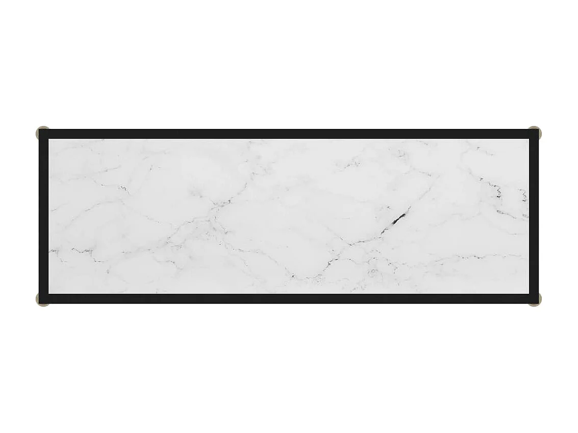 Table console Blanc 100x35x75 cm Verre trempé