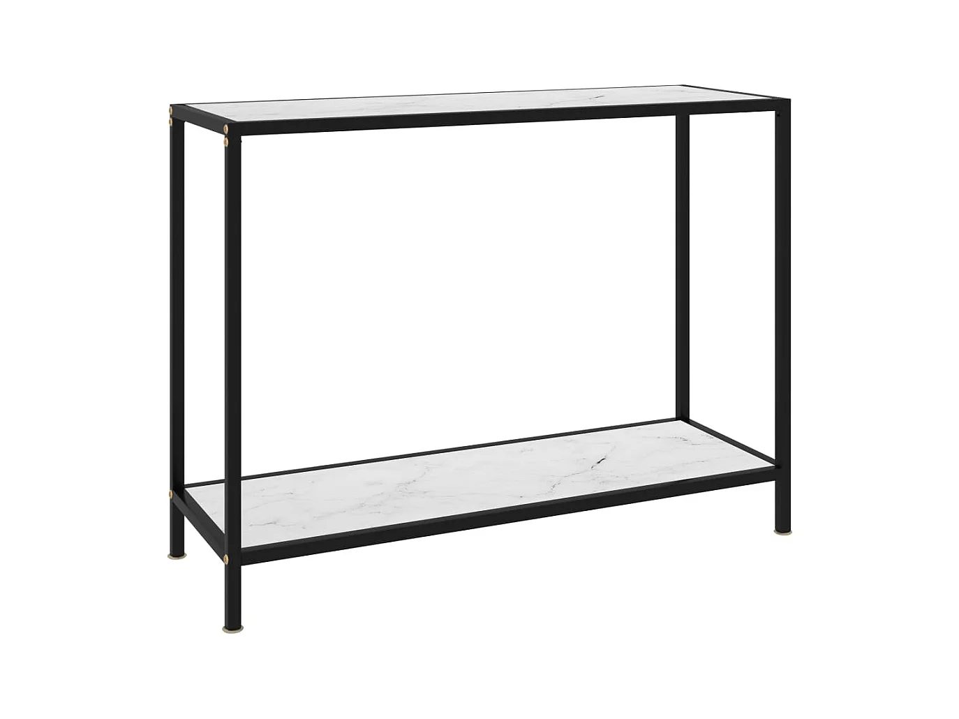 Table console Blanc 100x35x75 cm Verre trempé