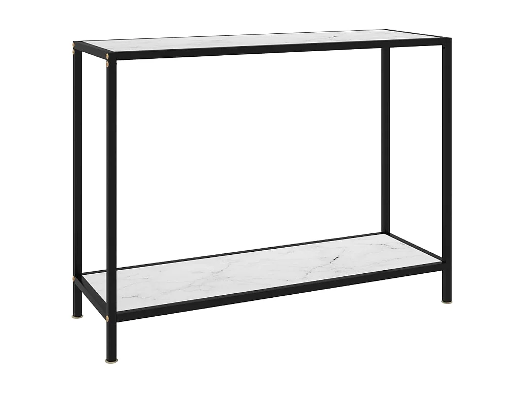 Mesa de consola blanco vidrio templado 100x35x75 cm
