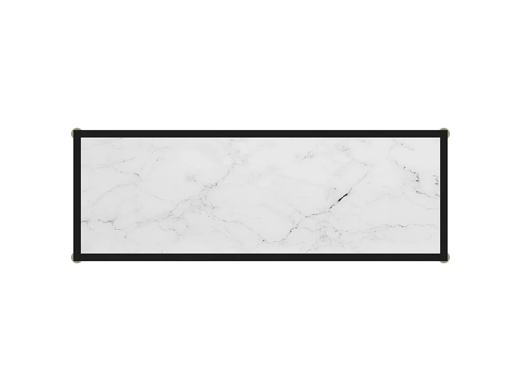 Mesa de consola blanco vidrio templado 100x35x75 cm