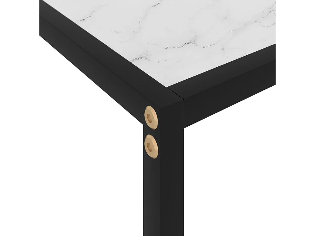 Mesa de consola blanco vidrio templado 100x35x75 cm