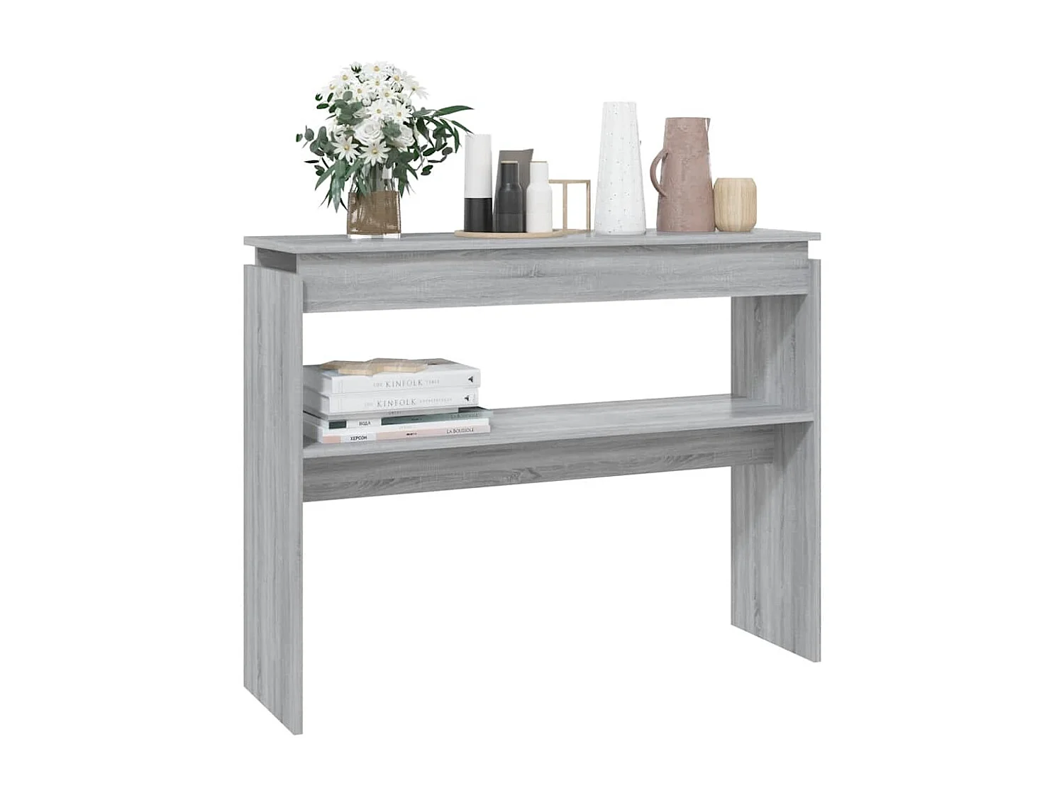 Table console Sonoma gris 102x30x80 cm Bois d'ingénierie