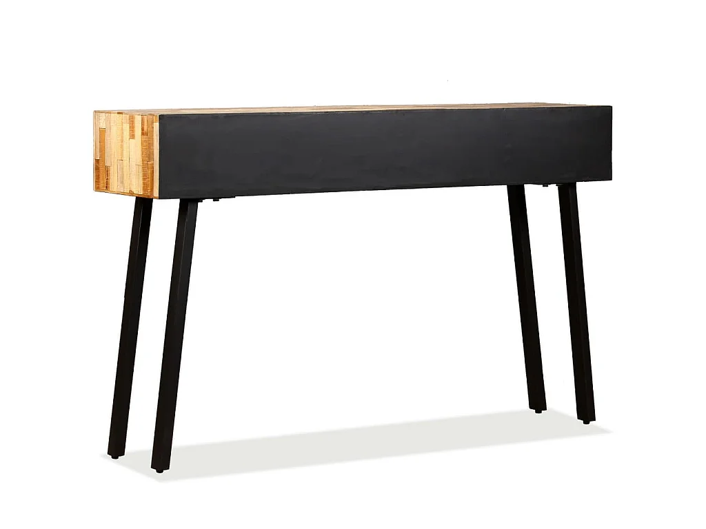 Mesa consola de teca maciza reciclada 120x30x76 cm