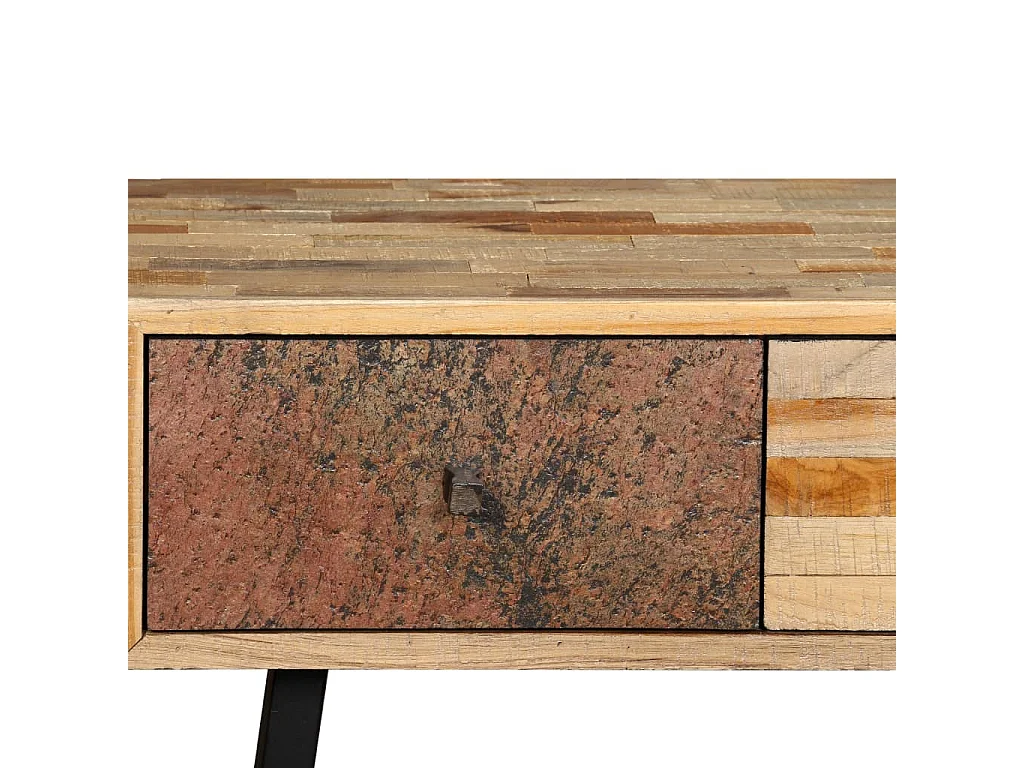 Mesa consola de teca maciza reciclada 120x30x76 cm
