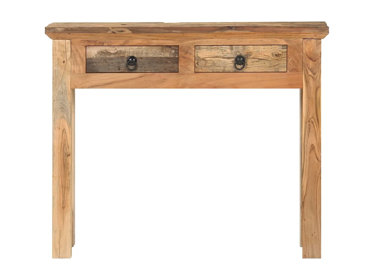 Tavolo Consolle 90,5x30x75cm in Legno di Acacia e di Recupero