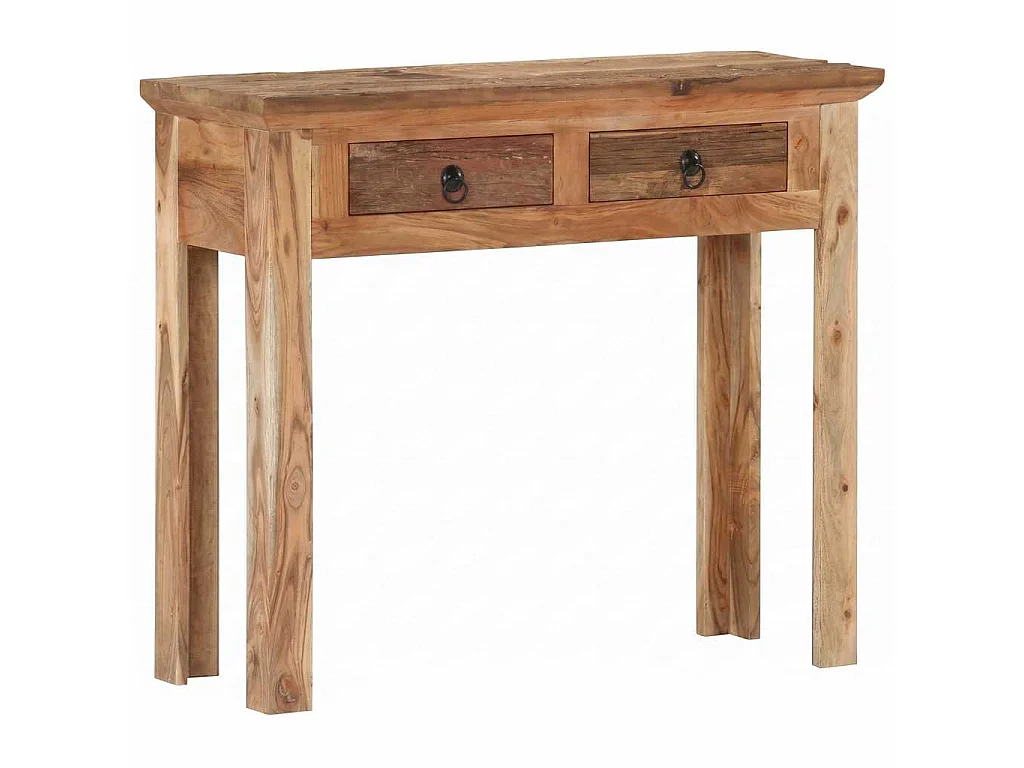 Tavolo Consolle 90,5x30x75cm in Legno di Acacia e di Recupero