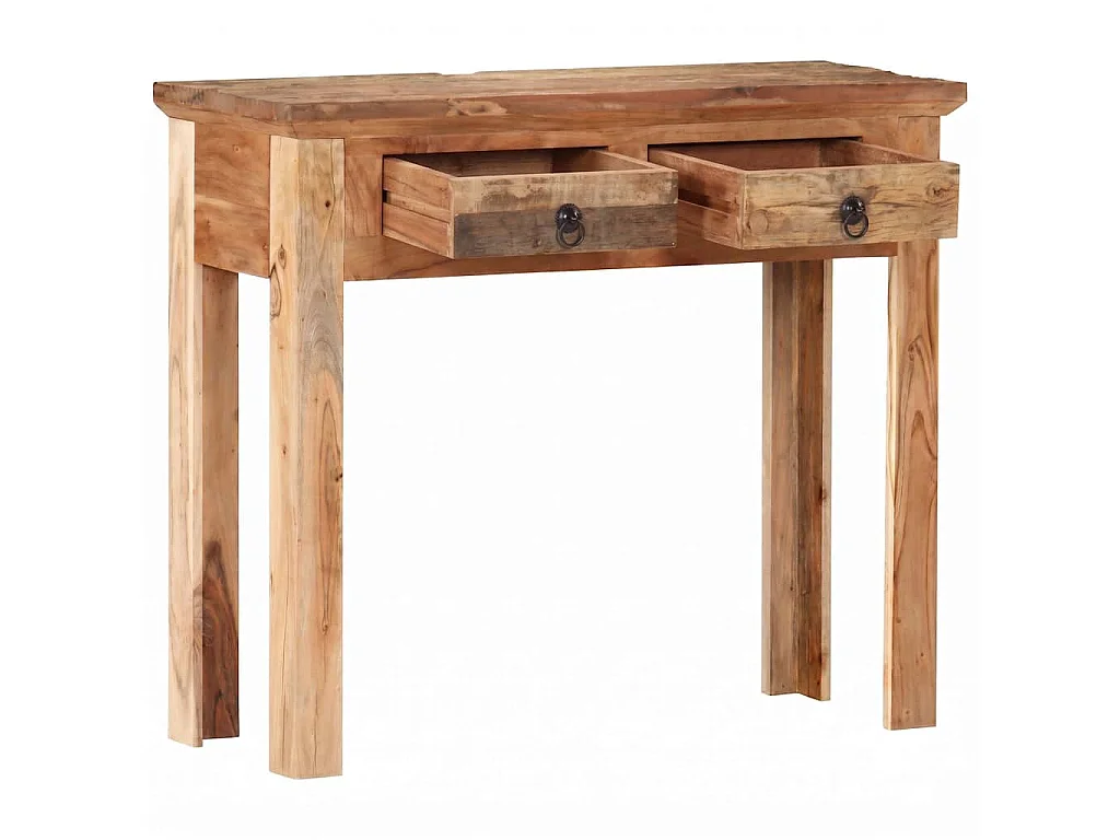 Tavolo Consolle 90,5x30x75cm in Legno di Acacia e di Recupero