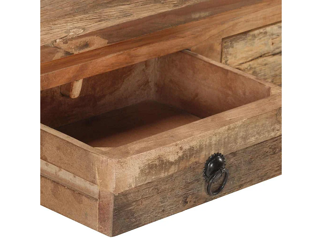 Tavolo Consolle 90,5x30x75cm in Legno di Acacia e di Recupero