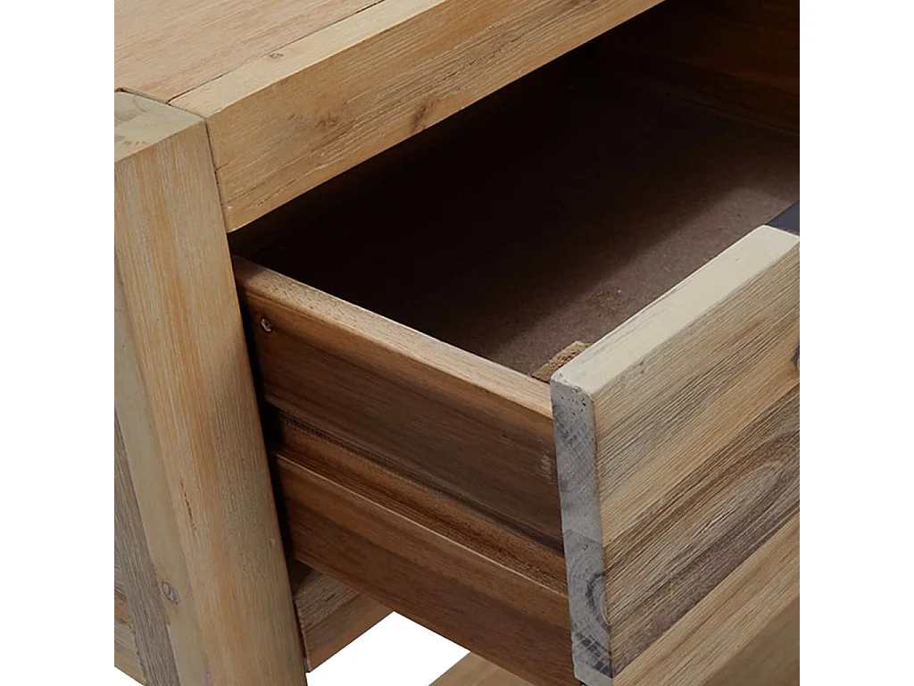 Mesa consola de madera maciza de acacia 82x33x73 cm