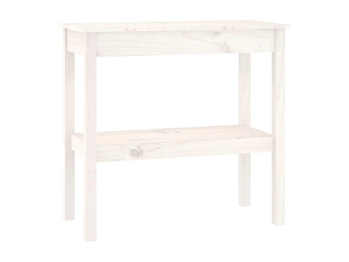 Konsolentisch Weiß 80x40x75 cm Massivholz Kiefer