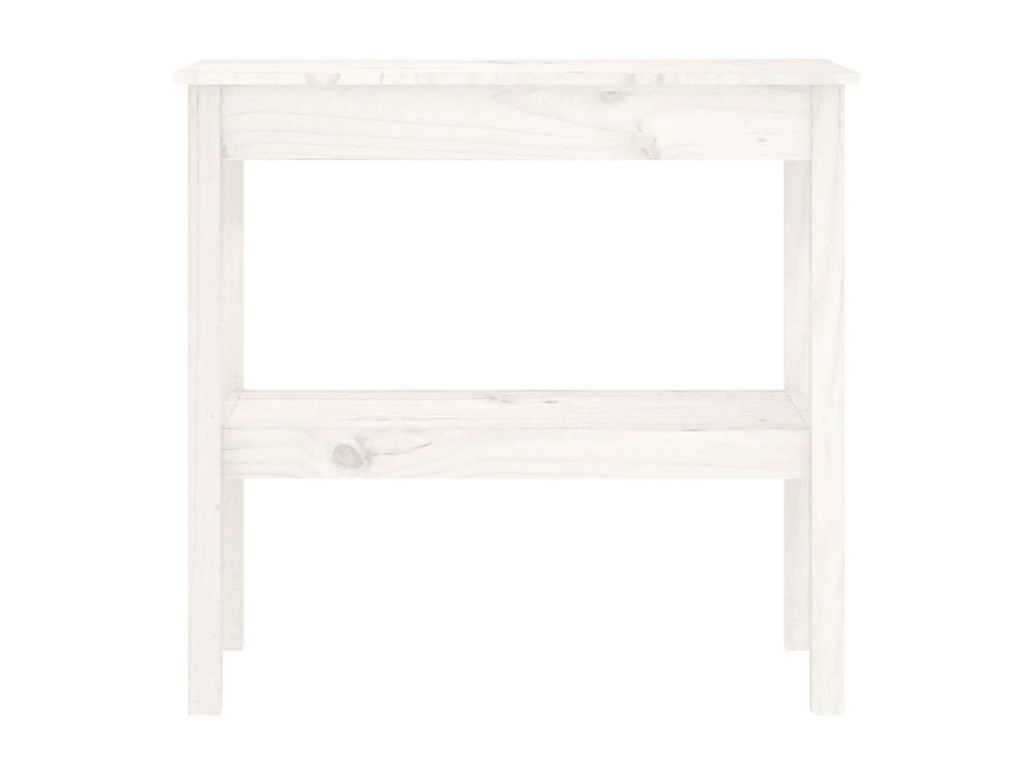 Konsolentisch Weiß 80x40x75 cm Massivholz Kiefer