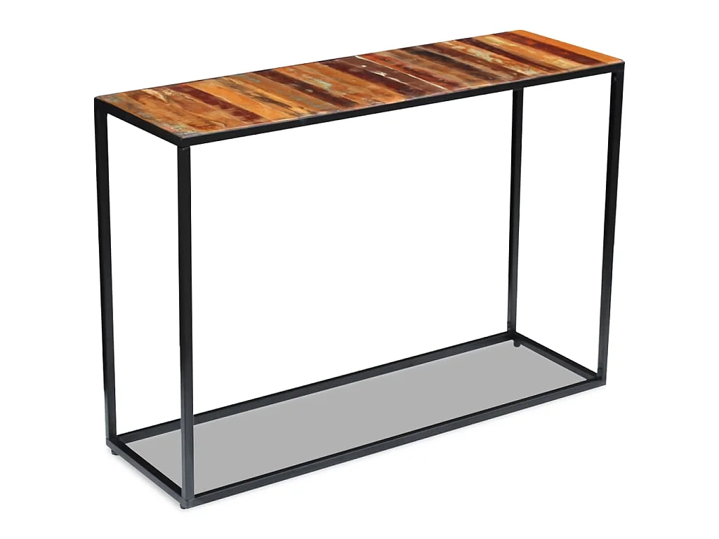 Mesa consola de madera maciza reciclada 110x35x76 cm