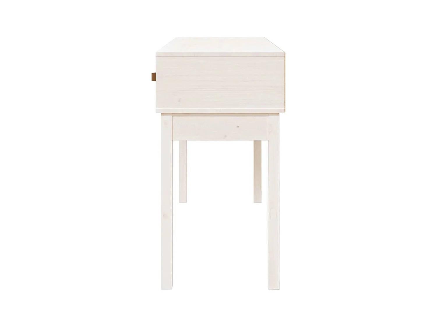 Table console Blanc 114x40x75 cm Bois massif de pin