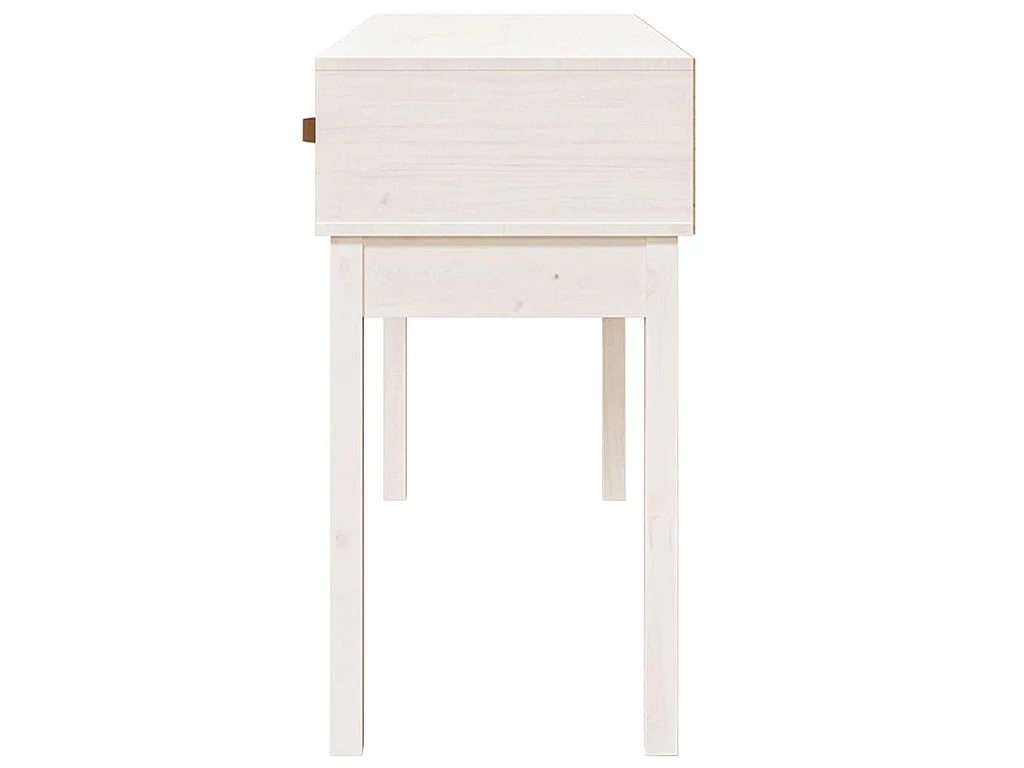Table console Blanc 114x40x75 cm Bois massif de pin