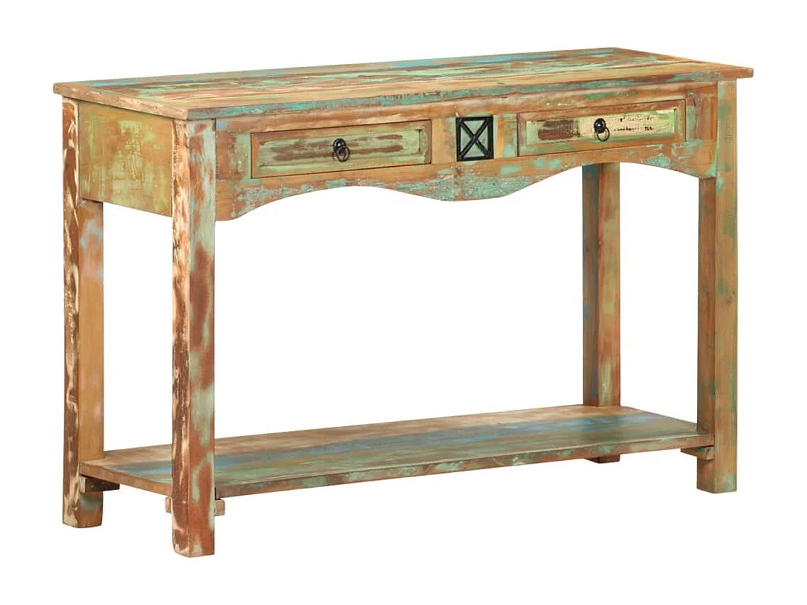 Wandtafel 120x40x75 cm massief gerecycled hout