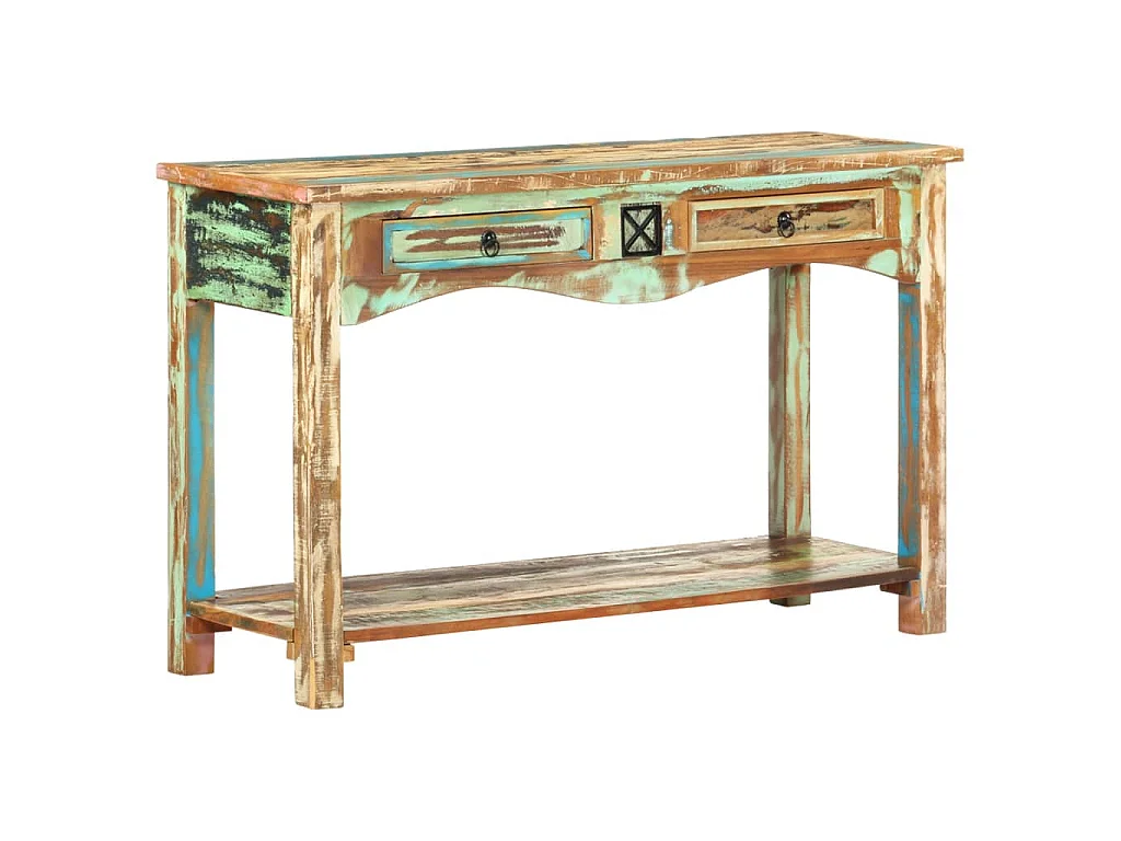 Tavolo Consolle 120x40x75 cm in Legno Massello di Recupero