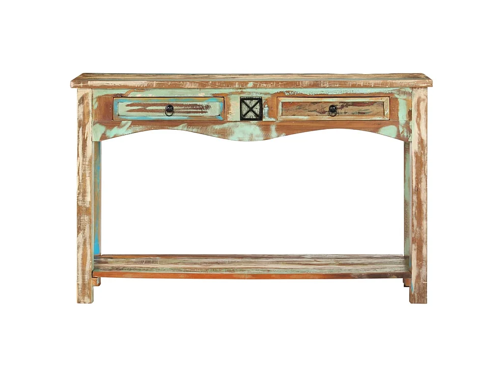 Tavolo Consolle 120x40x75 cm in Legno Massello di Recupero