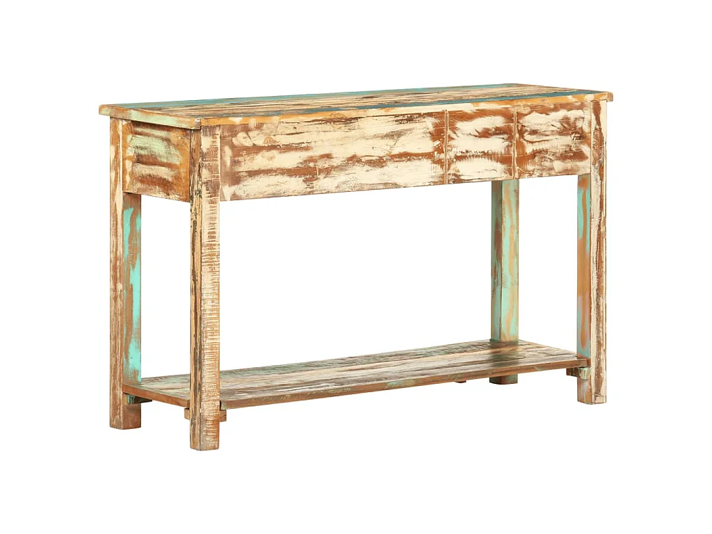 Tavolo Consolle 120x40x75 cm in Legno Massello di Recupero
