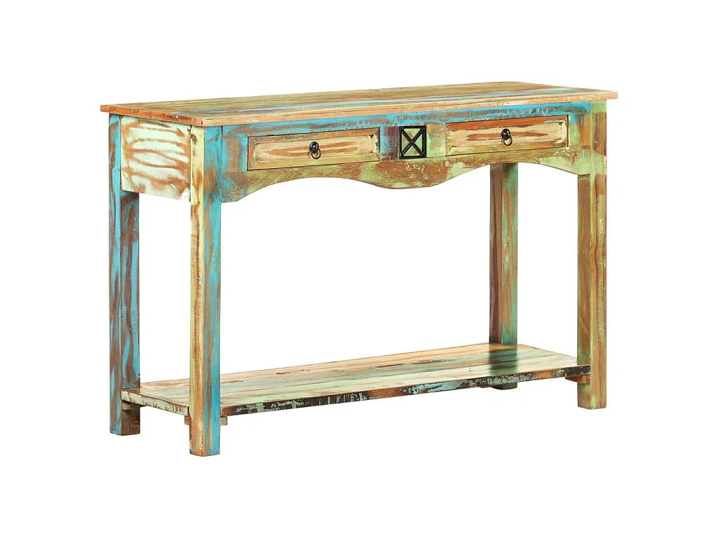 Tavolo Consolle 120x40x75 cm in Legno Massello di Recupero