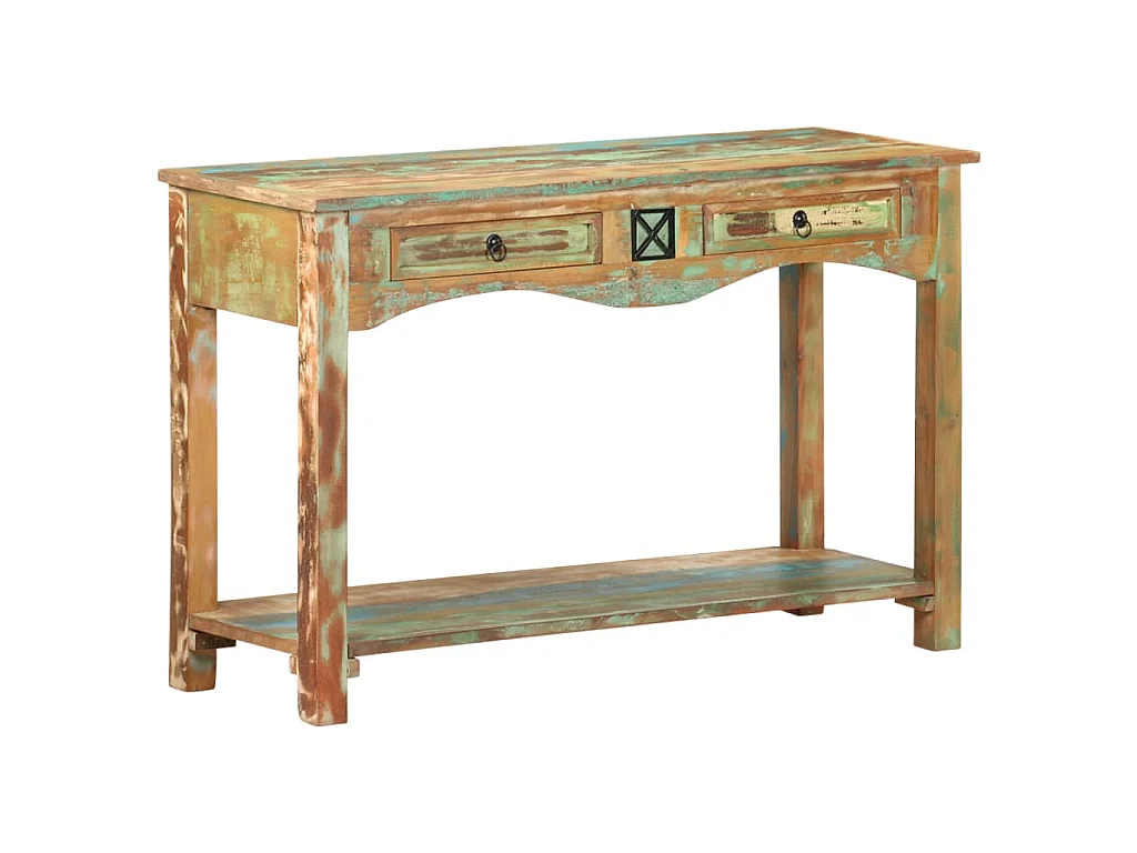 Tavolo Consolle 120x40x75 cm in Legno Massello di Recupero