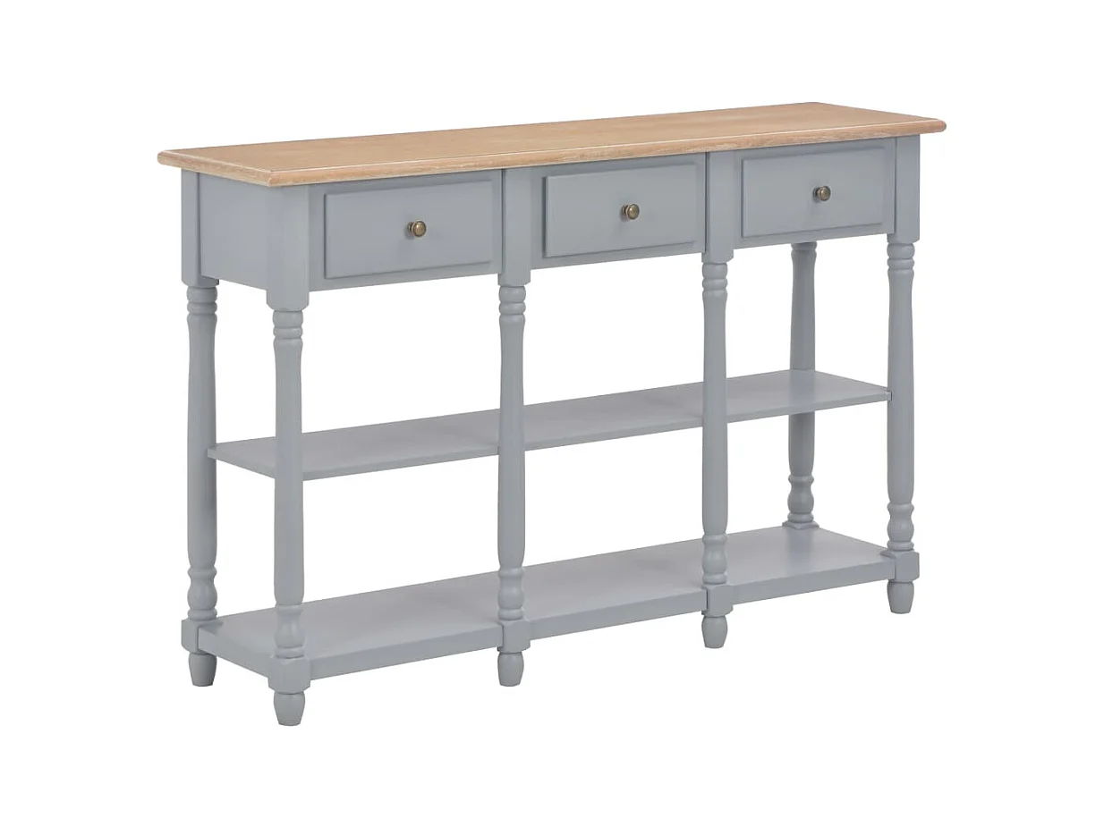 Table console Gris 120x30x76 cm MDF