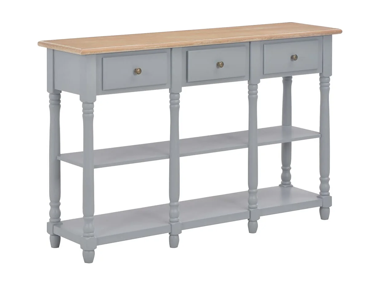 Table console Gris 120x30x76 cm MDF