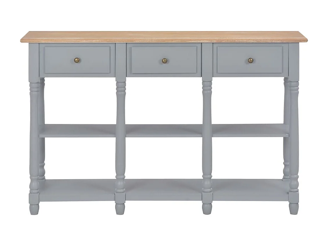 Table console Gris 120x30x76 cm MDF