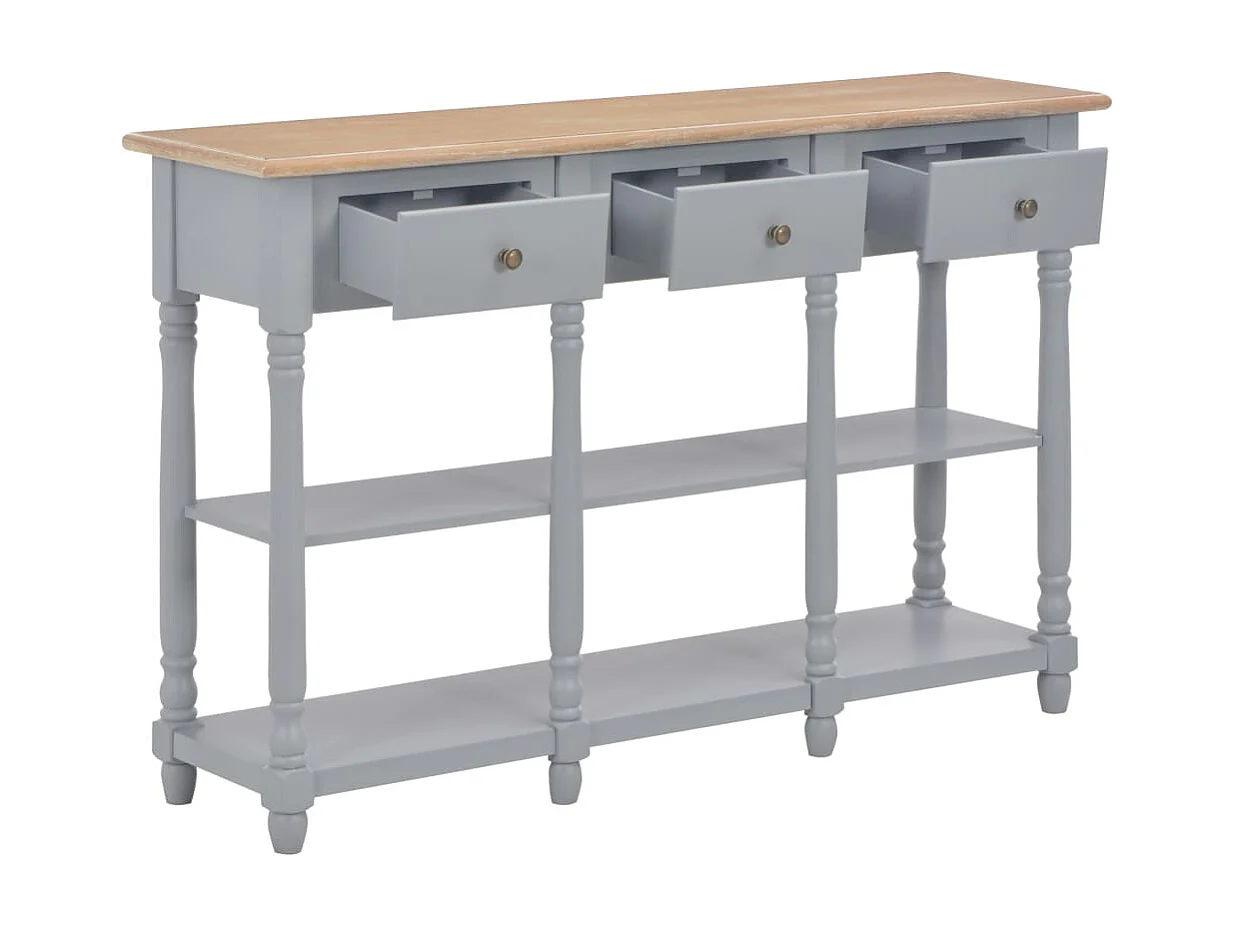 Table console Gris 120x30x76 cm MDF