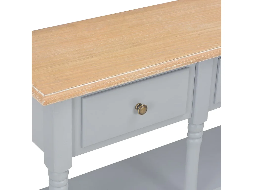 Table console Gris 120x30x76 cm MDF