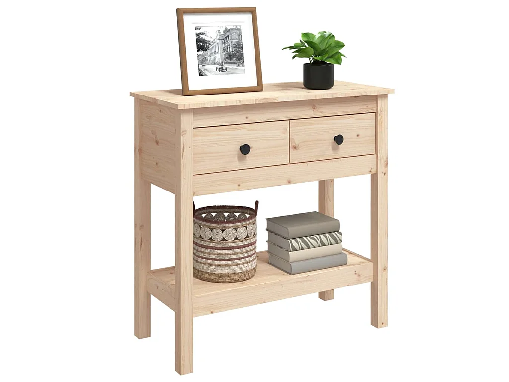 Table console 75x35x75 cm Bois massif de pin