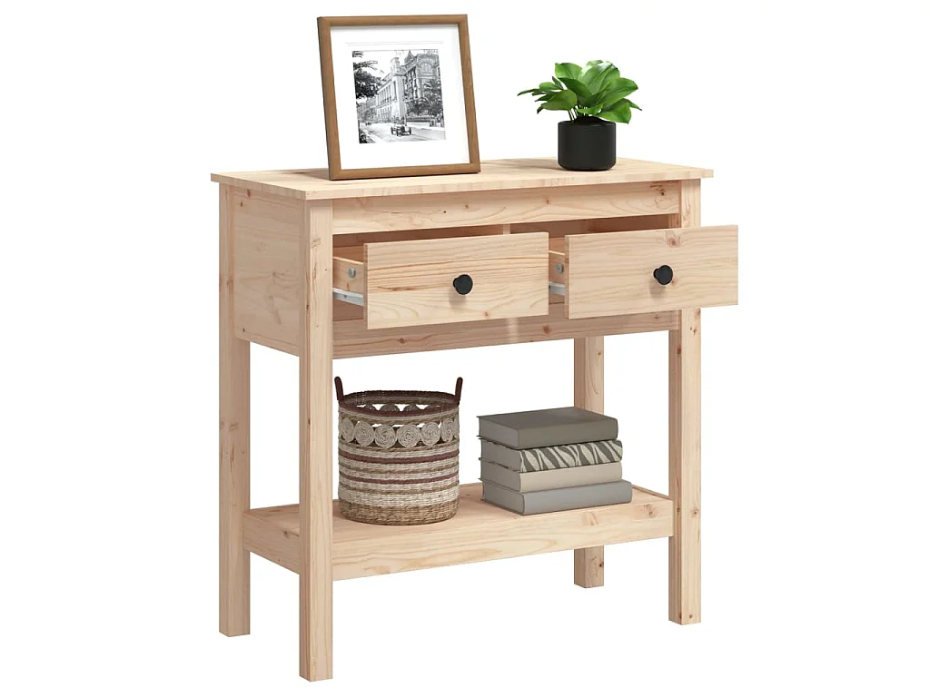 Table console 75x35x75 cm Bois massif de pin